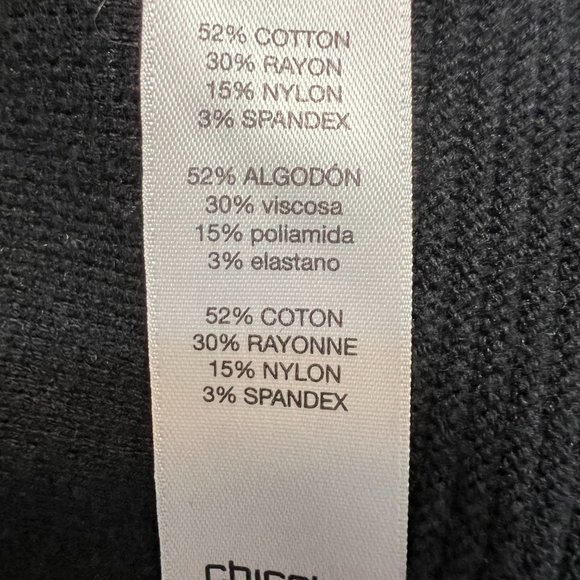 Chico's Women's Sweater Cardigan Single Button Black Rayon Blend Size Medium - Picture 5 of 8